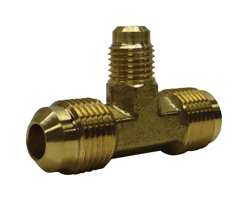 JMF Company 3/8 In. Flare X 3/8 In. D Flare Brass Reducing Tee