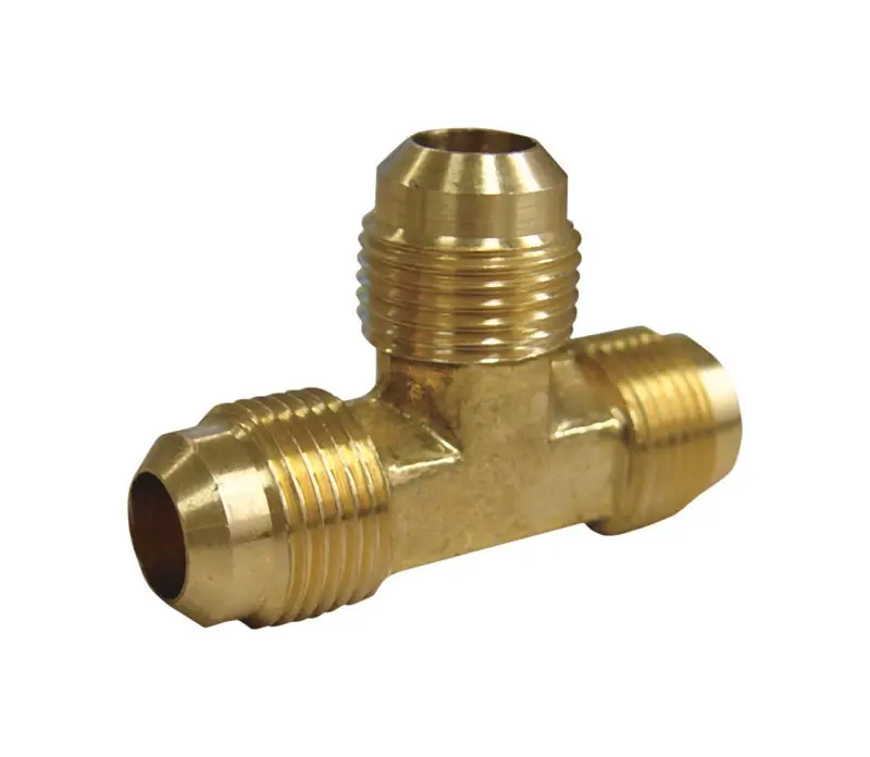 JMF Company 1/2 In. Flare X 3/8 In. D Flare Brass Reducing Tee