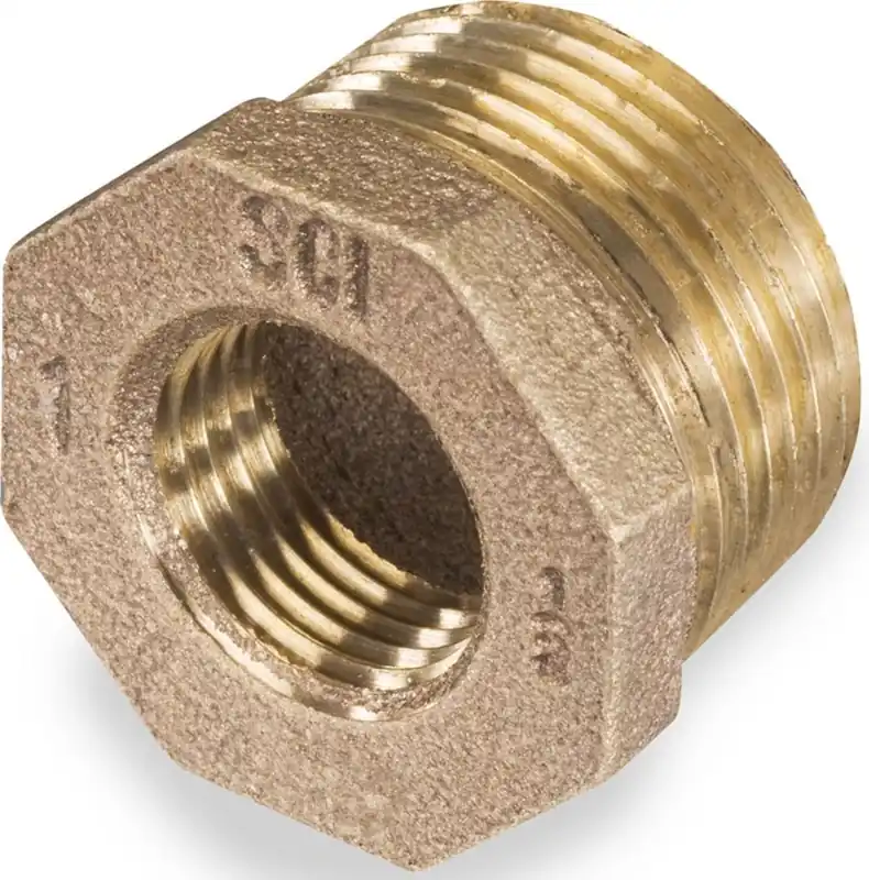 1 X 0.75 In. Lead Free Bronze Malleable Hex Bushing