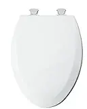 146ec 000 Elongated Molded Wood Toilet Seat With Lift-off Hinges, White