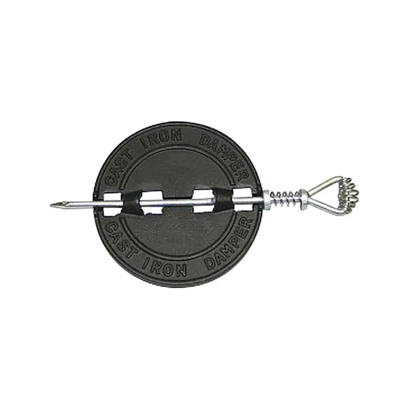 6 In. Diameter Cast Iron Damper With Spring Loaded Shaft