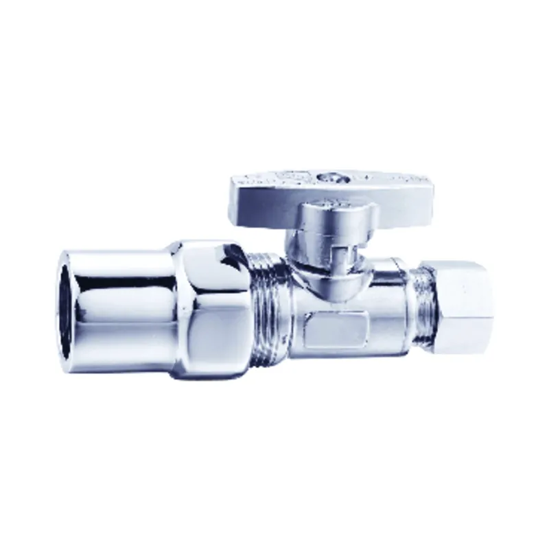 Cpvc Compression Brass Straight Stop Valve 1/2" X 3/8" Model 2881pclf