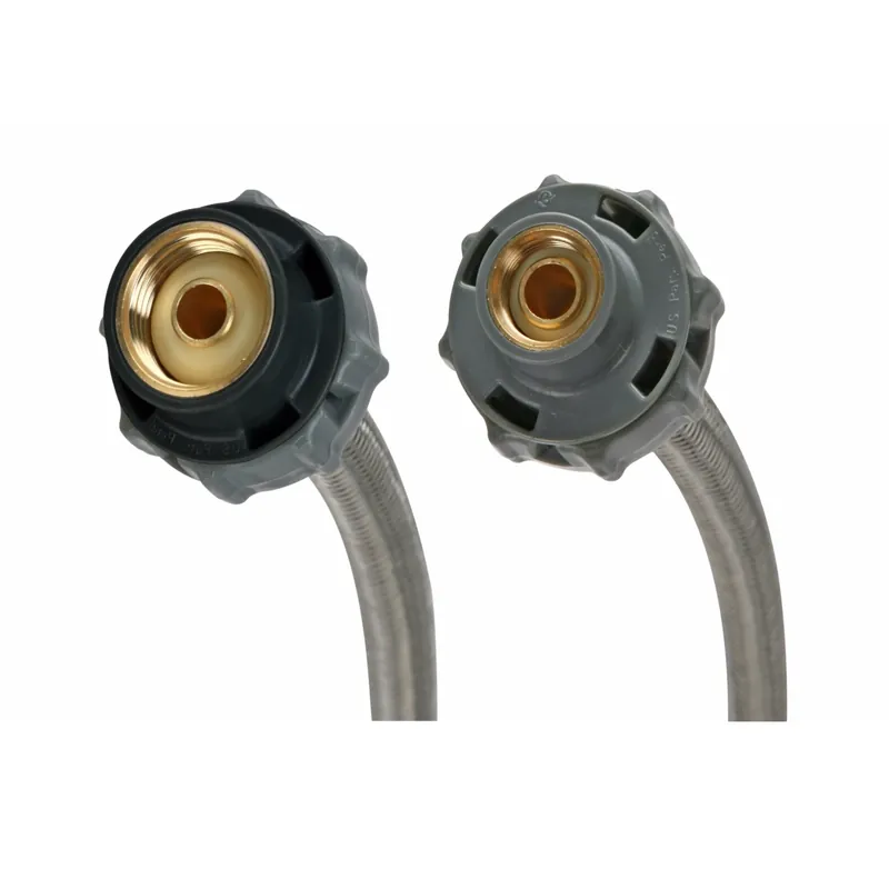 Faucet Supply Line Connector, Click Seal, 3/8 X 1/2 X 16-In.
