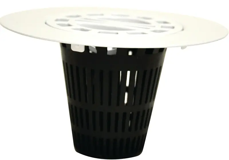 Shower Drain Hair Catcher Basket, White, 3-In.