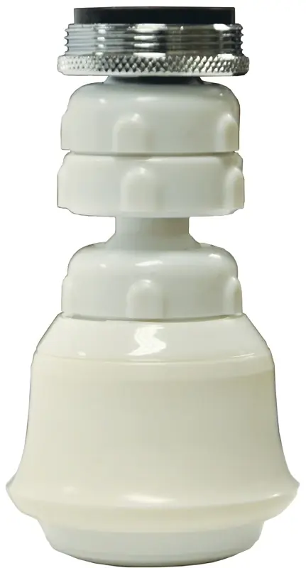 Danco Dual Thread 15/16 In.- 27M X 55/64 In.-27F White Swivel Sprayrator