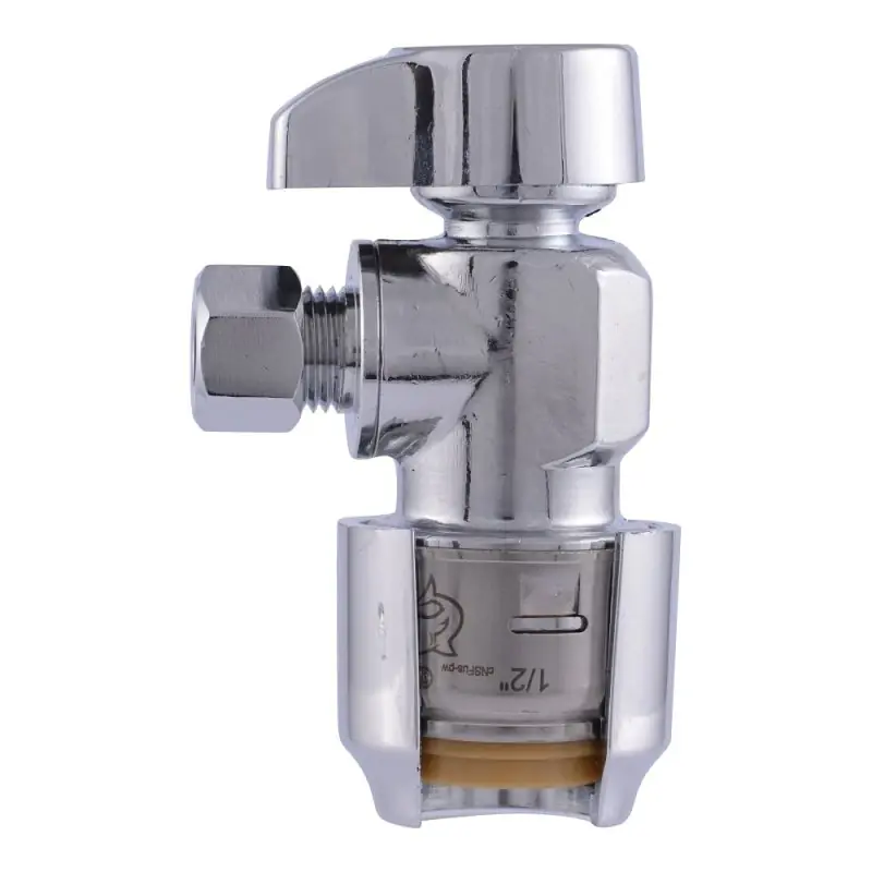 Push-Fit Compression Angle Stop, 1/2 X 1/4 In.