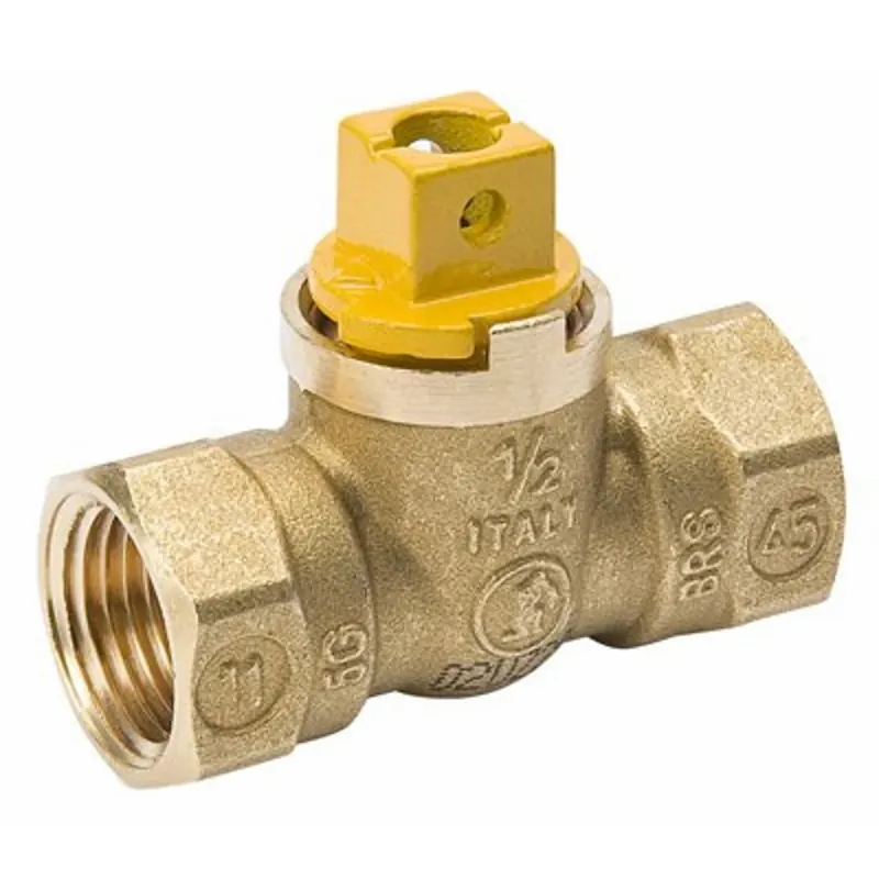 Gas Ball Valve, Forged Brass, 1/2 In.