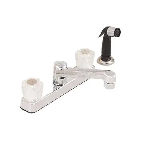 8238cp Two Handle Chrome Kitchen Faucet With Side Sprayer