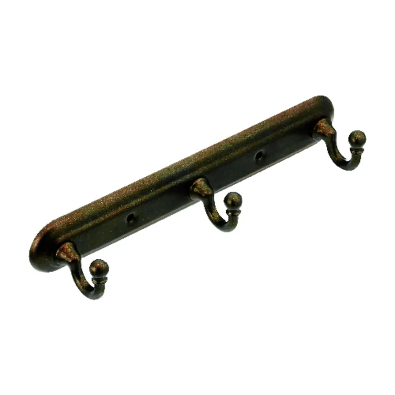 Yorkshire Old World Bronze 3-hook Rack Zinc 12.75 In. Height