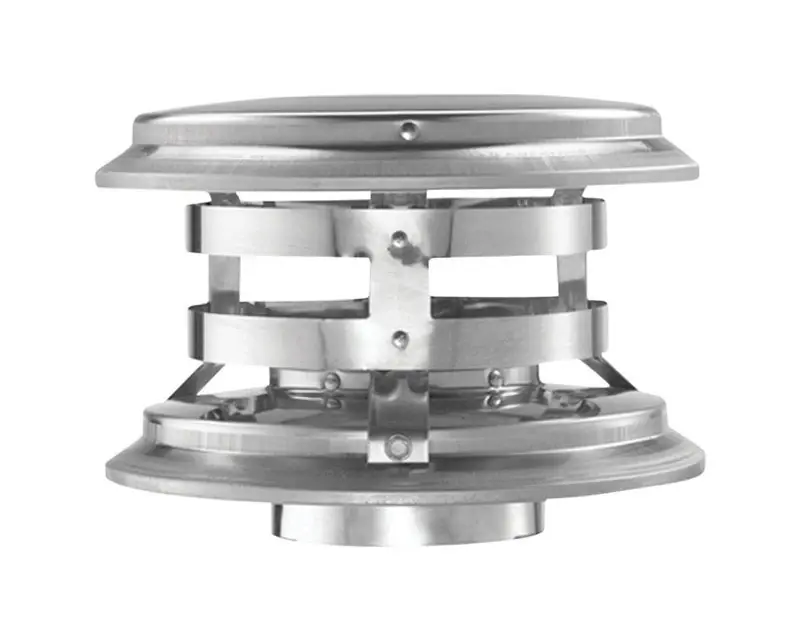 3 In. Galvanized/stainless Steel Twist Lock Termination Cap For Pellet Venting