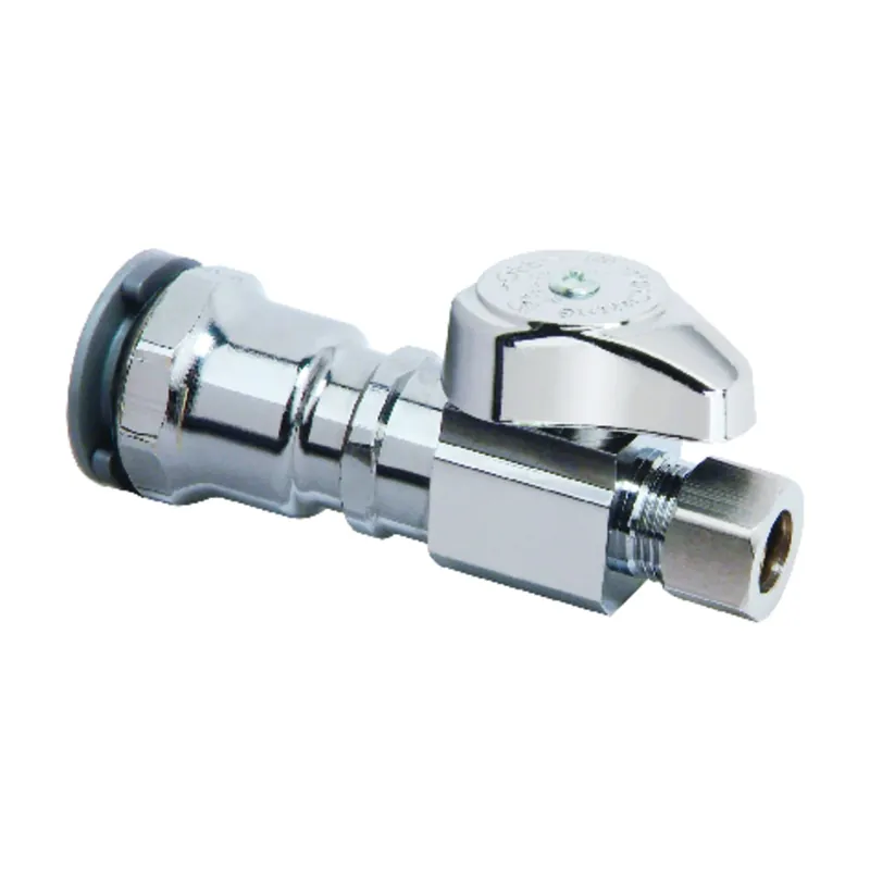 1/2 In. Mpt X 3/8 In. O.d. Compression Brass Shut-off Valve