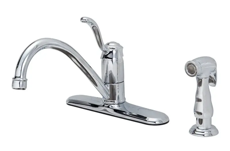Tucana Chrome Kitchen Faucet With Side Sprayer And Lever Handle