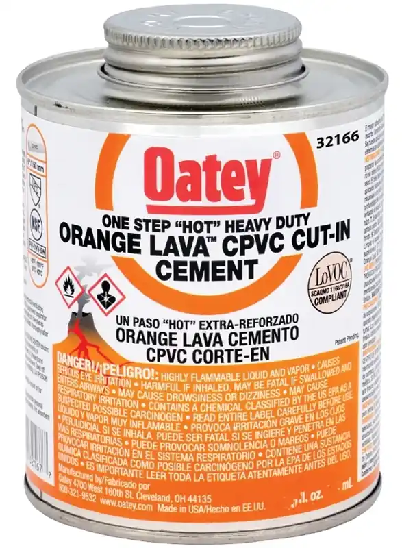 Lava CPVC Cement, Orange, 8-oz.