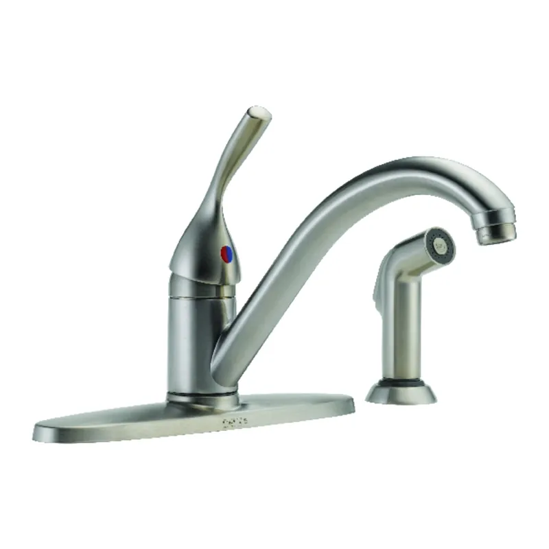 Classic Series Kitchen Faucet With Side Spray, Stainless Steel