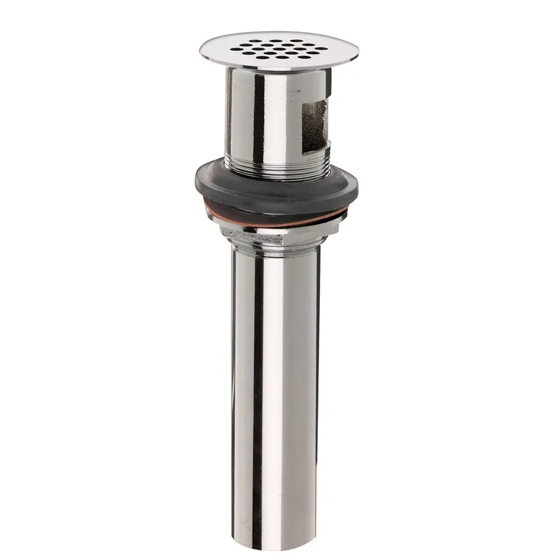 1-1/4 In. Diameter Chrome Plated Brass Lavatory Sink Drain With Open Grid Strainer