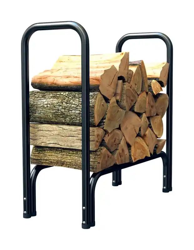 Deluxe Log Rack, Black, 2-Ft.