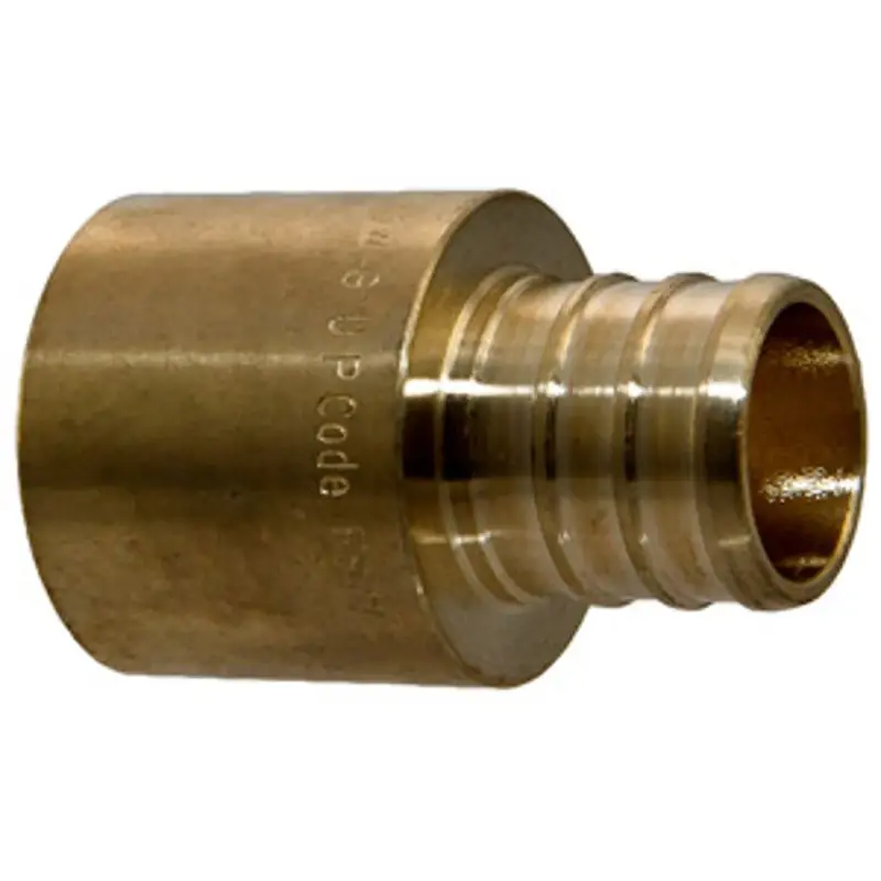 Barbed PEX Pipe Sweat Adapter, 3/4 In. Brass Barb Insert X 3/4 In. MPT