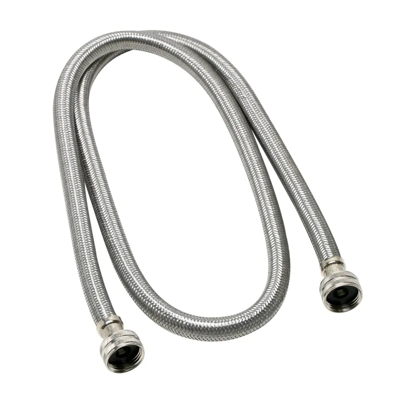 Fluidmaster 3/4 In. Hose X 3/4 In. D Hose 60 In. Stainless Steel Washing Machine Supply Line
