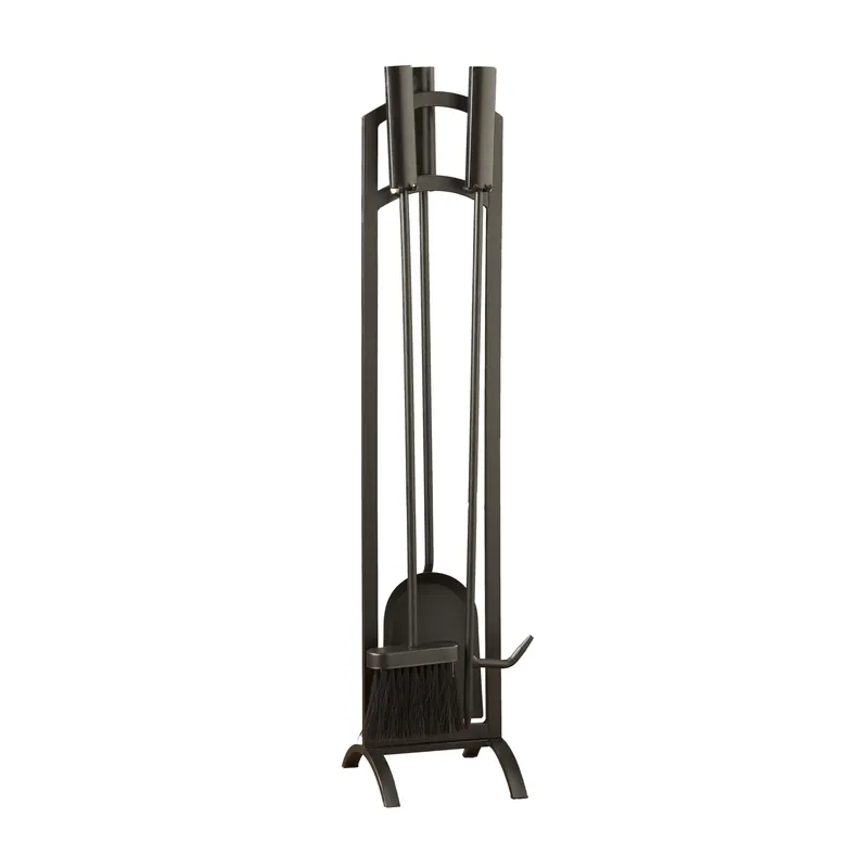 Open Hearth 4-Pc. Fireplace Tool Set, Black