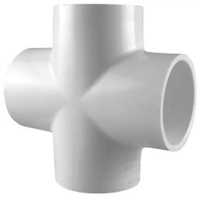 Charlotte Pipe Schedule 40 1-1/2 In. Slip X 1-1/2 In. D Slip PVC Cross 1 Pk