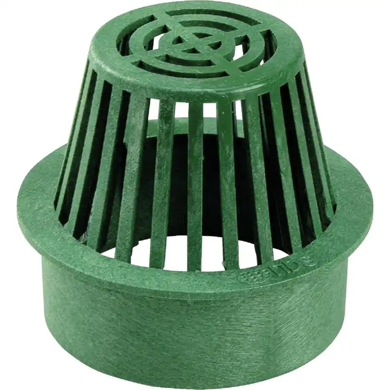 Flat Top Atrium Grate, Green Polyolefin, 3 In.