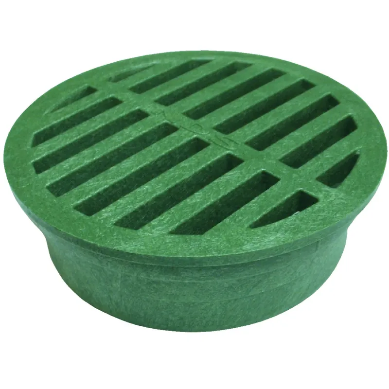 Round Grate, Green Foam Polyolefin, 4-In.