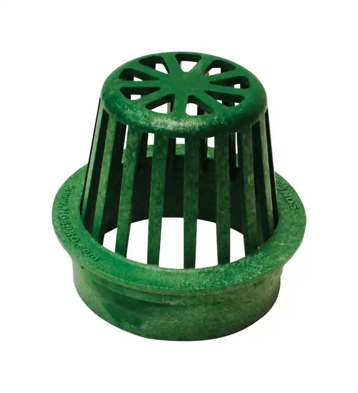 Flat Top Atrium Grate, Green Polyolefin, 4 In.