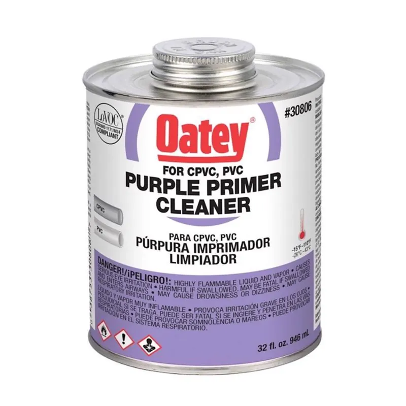 Purple Primer Cleaner For Cpvc/pvc 32 Ounce Container