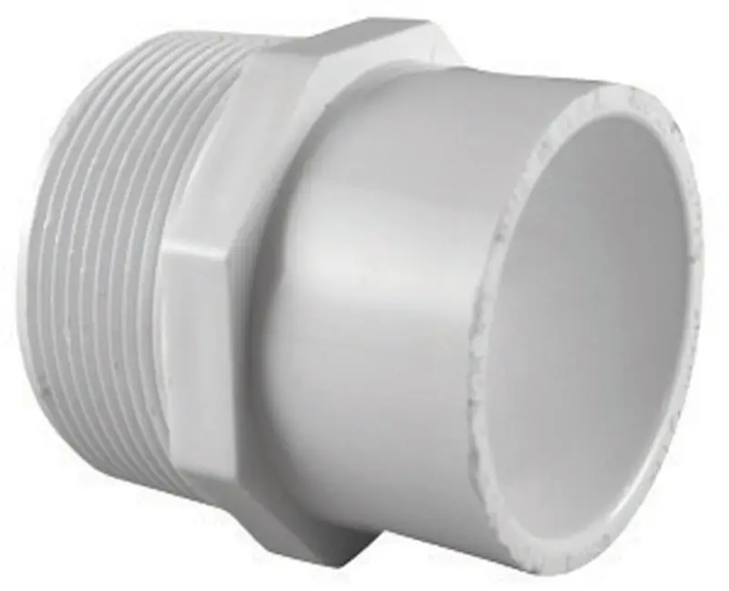 Charlotte Pipe Schedule 40 1-1/4 In. MPT X 1 In. D Slip PVC Pipe Adapter 1 Pk