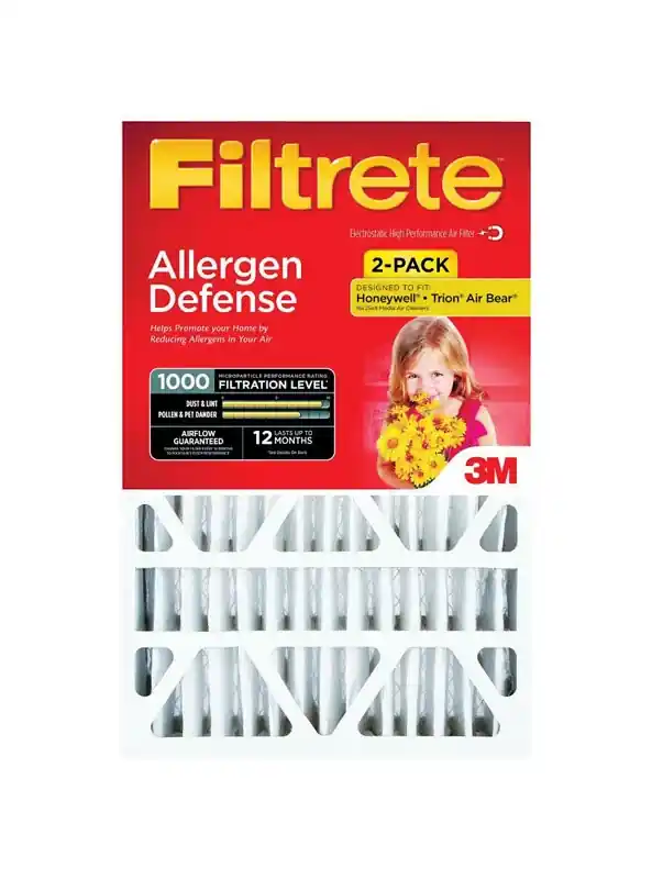 Filtrete 20 In. W X 25 In. H X 4 In. Pleated 1000 MPR Pleated Allergen Air Filter 2 Pk