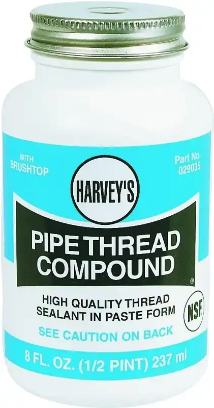 029035 Pipe Thread Compound, 8 Fl-oz Jar, Gray Non-drip Paste