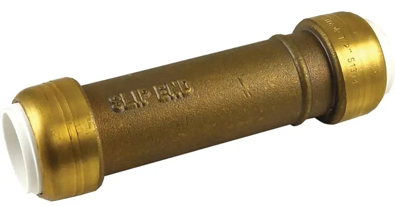 Slip Repair Pipe Coupling, 1/2 X 3/4 In. PVC