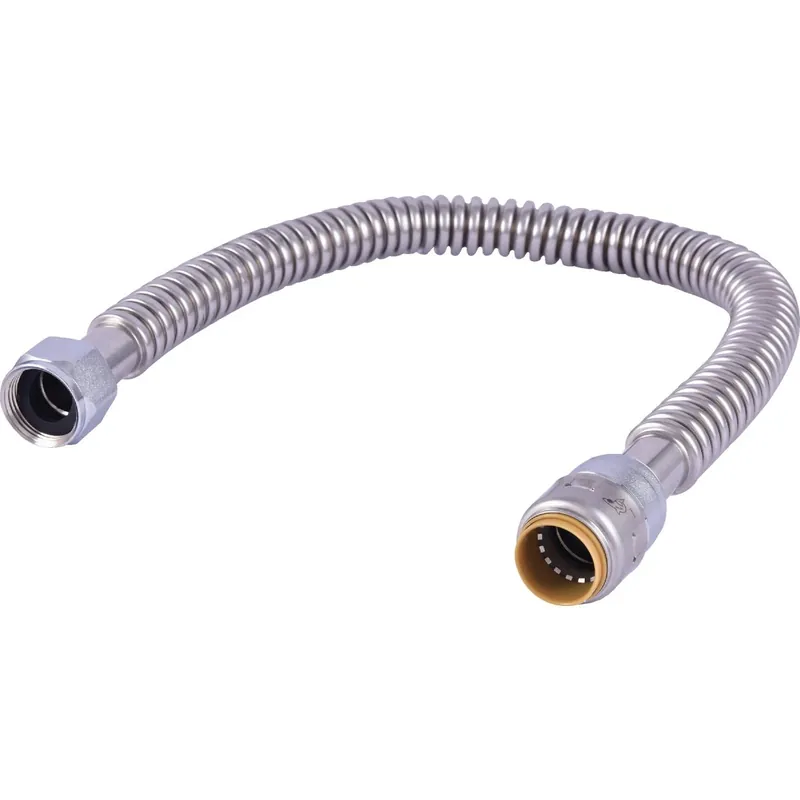 Flexible Water Heater Connector, Stainless Steel, 3/4 In. FIP X 24 In.