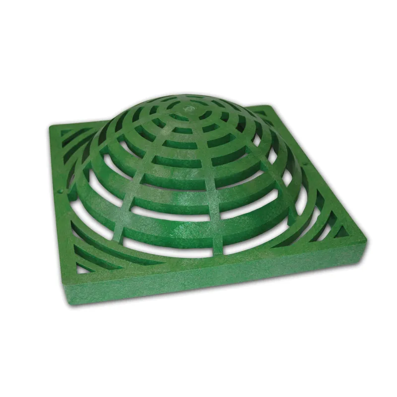 12 In. Green Square Polyolefin Atrium Grate For Drainage Solutions