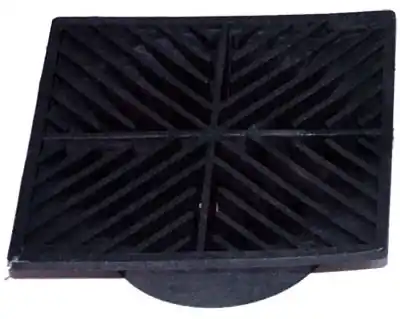 Structural Foam Polyolefin Grate, Black, 6 In. Square