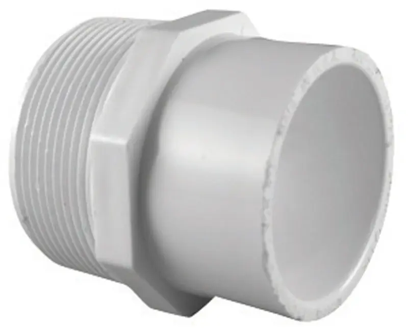 Charlotte Pipe Schedule 40 1-1/2 In. MPT X 1-1/4 In. D Slip PVC Pipe Adapter 1 Pk