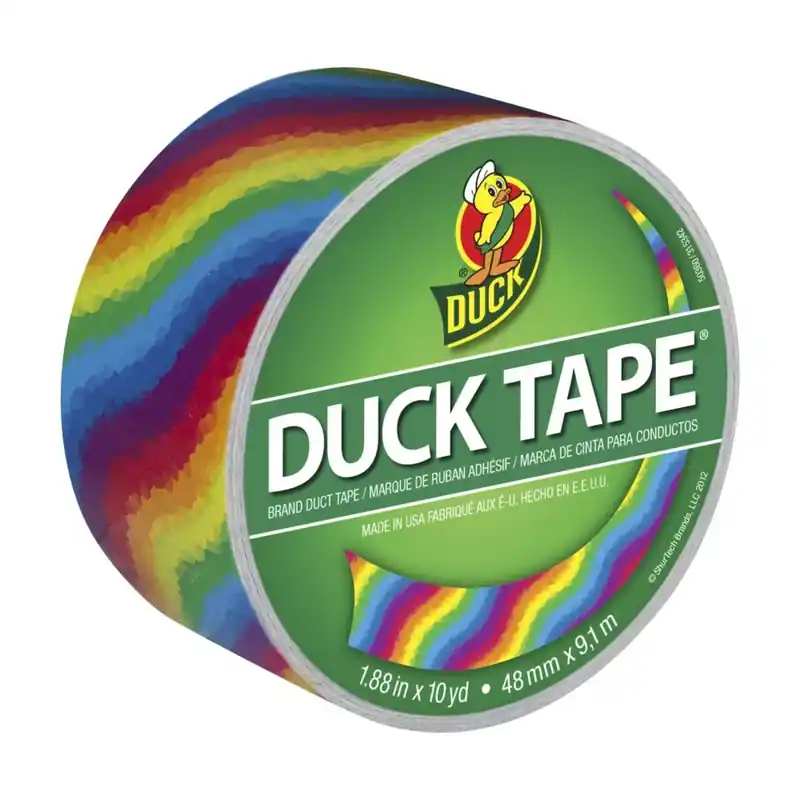 1.88 In. W X 10 Yd L Multicolored Rainbow Duct Tape - Heavy-duty Crafting Solution