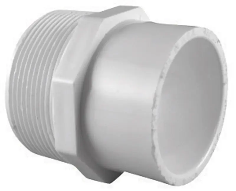 Charlotte Pipe Schedule 40 2 In. MPT X 1-1/2 In. D Slip PVC Pipe Adapter 1 Pk