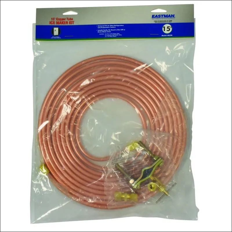 Eastman 15‑Foot 1/4" Copper Compression Kit For Ice Maker Installation