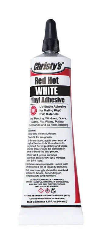 Christy‘s Red Hot PVC/Vinyl Bonding & Sealing Compound – White, 1.5 oz