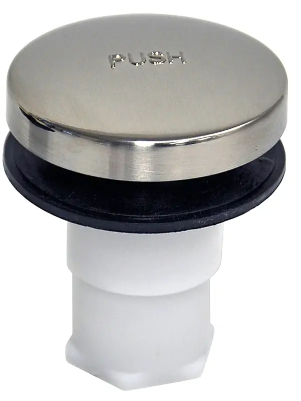 Touch-Toe Bathtub Drain Stopper, Brushed Nickel