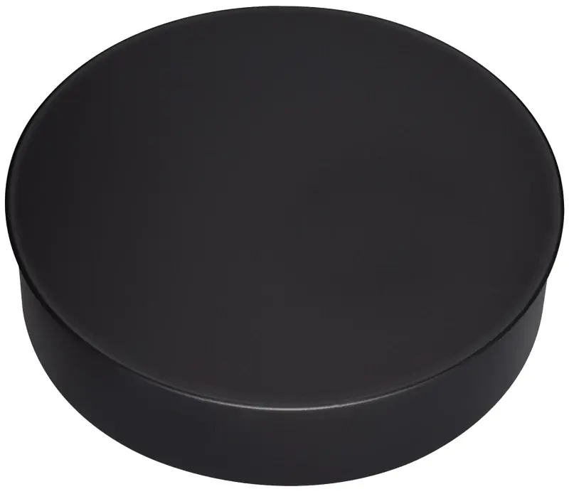 Black Stove Pipe Clean Out Tee Cap, 24 Gauge, 8 In.