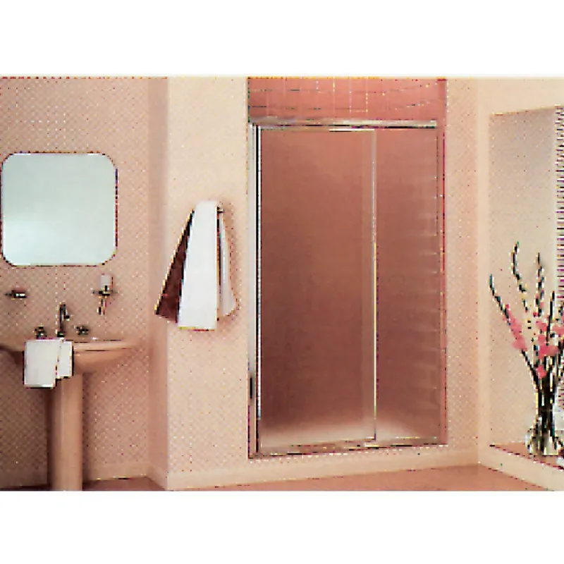 Vista Pivot Ii 36 In. W X 65-1/2 In. H Chrome Pebbled Glass Shower Door