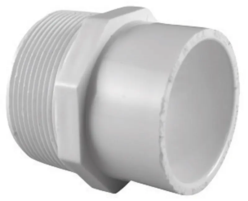 Charlotte Pipe Schedule 40 1-1/4 In. MPT X 1-1/2 In. D Slip PVC Pipe Adapter 1 Pk