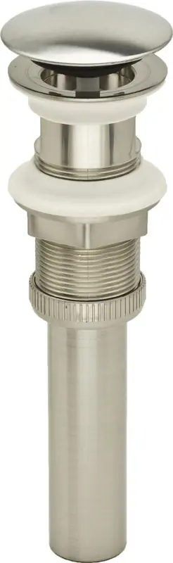 1-1/4 In. D Plastic Push Pop-up Drain With Brushed Nickel Finish