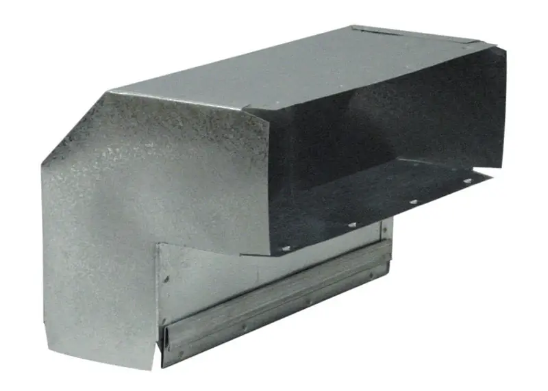 90 Degree Aluminum Short Way Elbow For 3.25 In. X 10 In. Ducting