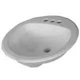 19 Inch Round Self-rimming Drop-in Lavatory Sink Model 1618v-100 In White
