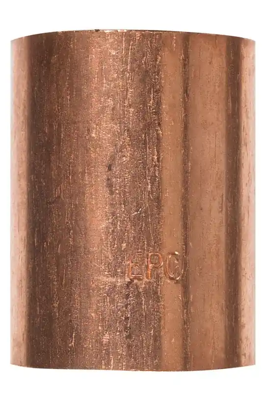 NIBCO 1-1/2 In. Sweat X 1-1/2 In. D Sweat Copper Coupling With Stop 1 Pk