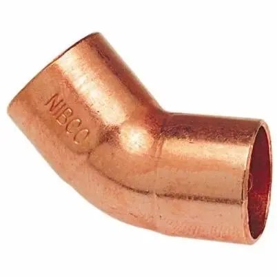 Mueller Industries W 63050 1.25 In. Wrot Copper 45 Degree Elbow
