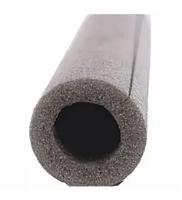 Polyethylene Foam Pipe Insulation, Black, Tubular, 6-Ft.